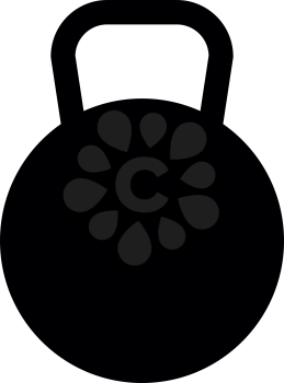 Kettlebell it is the black color icon .