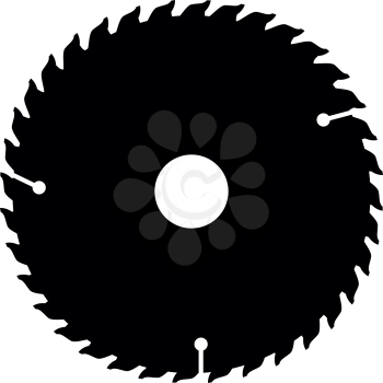 Circular disk icon black color vector illustration flat style simple image