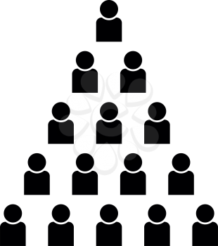 People pyramid icon black color vector illustration flat style simple image