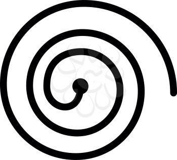 Spiral it is black color icon .