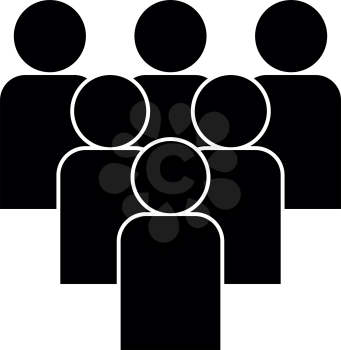 Working together team concept it is black color icon .