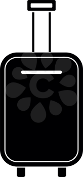 Luggage bag black it is black color icon .