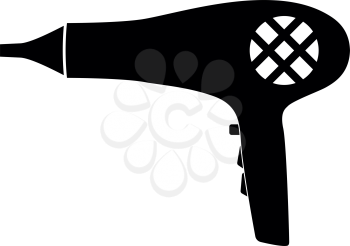 Blow dryer . Hair dryer it is the black color icon .