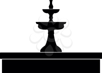 Fountain it is the black color icon .