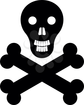 Skull and bones  it is the black color icon .