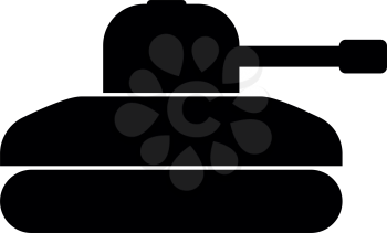 Tank icon black color vector illustration flat style simple image
