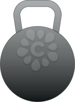 Kettlebell  it is icon . Simple style .