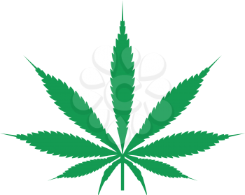 Cannabis (marijuana) leaf icon . It is flat style