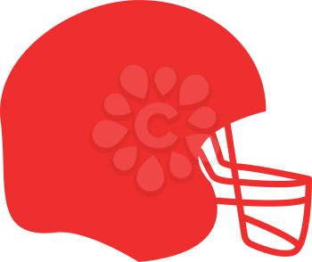 American football helmet  it is icon . Flat style .