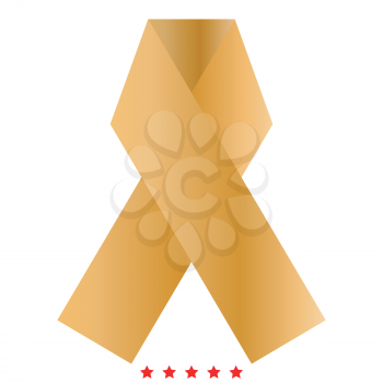 Ribbon icon Illustration color fill simple style