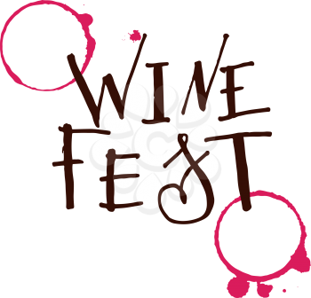 Lettering for wine list. Poster with alcoholic beverages. Wine fest.