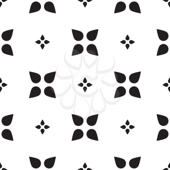 Universal vector black and white seamless pattern tiling . Monochrome geometric ornaments. Texture for scrapbooking, wrapping paper, textiles, home decor,