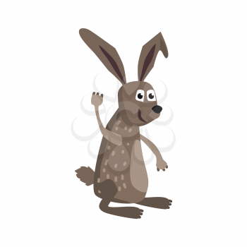 Cute Hare, forest animal, suitable for books, websites, applications trend style graphics