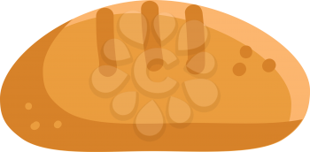 Simple breadloaf vector illustration on white background.