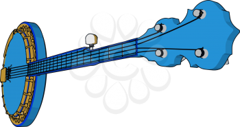 Tanpura is an instrument that acts as the reference chord in Indian classical music It has a resonator and four strings vector color drawing or illustration