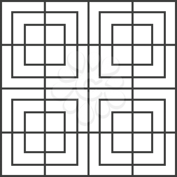A pattern in which a square is drawn inside another square vector color drawing or illustration