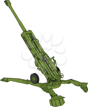 3D vector illustration of a military surface-to-air missile launcher