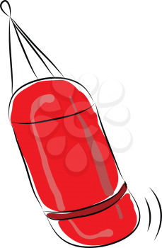 Punching bag illustration vector on white background 