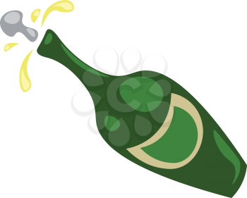 Champagne celebration vector or color illustration