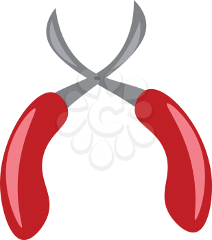 A red plier tool vector or color illustration