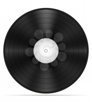 retro vinyl disk stock vector illustration isolated on white background