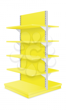 shop shelves racks for selling goods in a store vector illustration isolated on white backgroun