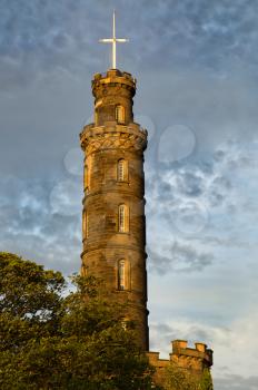 Nelson's monument at Carlton Hill in Edinburgh