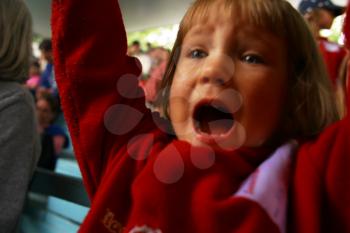 Royalty Free Photo of a Little Girl Shouting