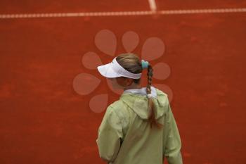 Royalty Free Photo of a Girl Playing Tennis