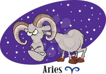 Royalty Free Clipart Image of an Aries Sign