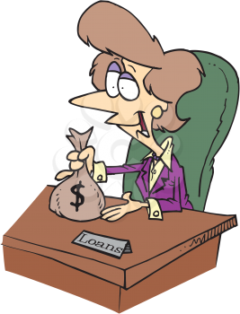Royalty Free Clipart Image of a Loans Manager