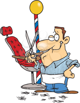 Royalty Free Clipart Image of a Barber