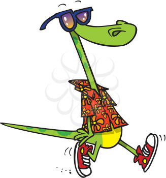 Royalty Free Clipart Image of a Beach Lizard