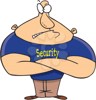 Royalty Free Clipart Image of a Bouncer