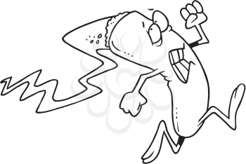 Royalty Free Clipart Image of a Cigar on the Run