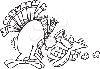 Royalty Free Clipart Image of a Cold Turkey