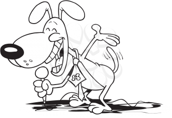 Royalty Free Clipart Image of a Comic Dog