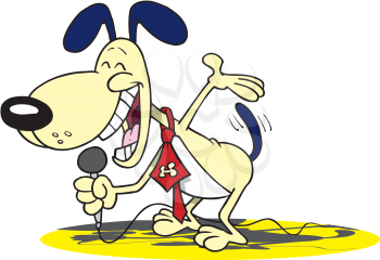 Royalty Free Clipart Image of a Comic Dog