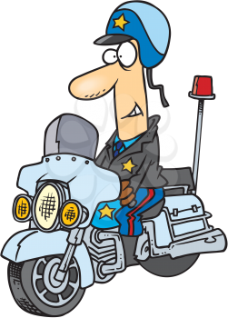 Royalty Free Clipart Image of a Motorcycle Cop