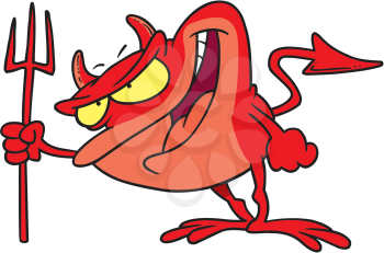 Royalty Free Clipart Image of a Devil Frog