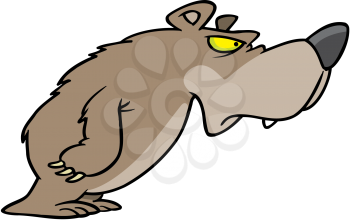 Royalty Free Clipart Image of an Angry Bear