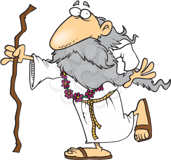 Royalty Free Clipart Image of a Druid