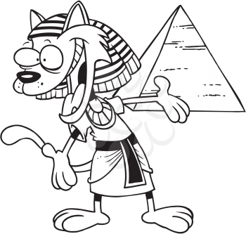 Royalty Free Clipart Image of an Egyptian Cat