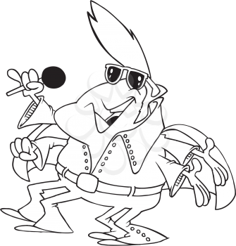 Royalty Free Clipart Image of a Spider Elvis