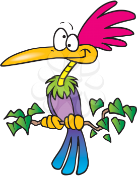 Royalty Free Clipart Image of a Tropical Bird