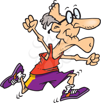 Royalty Free Clipart Image of a Fit Senior