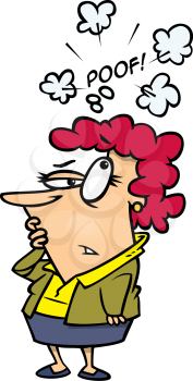 Royalty Free Clipart Image of a
Woman With a Fleeting Thought