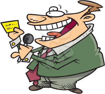 Royalty Free Clipart Image of a Game Show Host