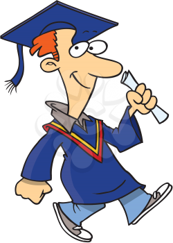 Royalty Free Clipart Image of a Graduate