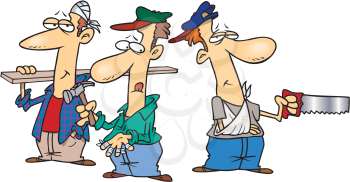 Royalty Free Clipart Image of Handymen